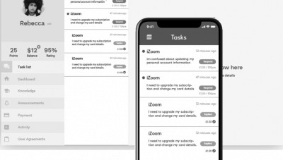 A look at the dashboard of the Limitless app, including current expert tasks and their balance and rating.