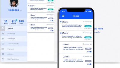 A look at the dashboard of the Limitless app, including current expert tasks and their balance and rating.